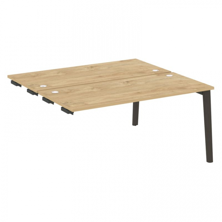 Onix Wood Стол-приставка двойной OW.D.SPR-4.7 Тиквуд Светлый/Дуб Темный/Металл Антрацит 1580*1475*75