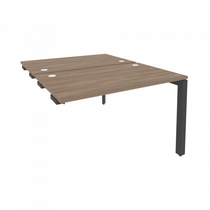 Onix Стол-приставка двойной на П-образном м/к к опорным элем. O.MP-D.SPR-2.7 Дуб Аризона/Металл Антр