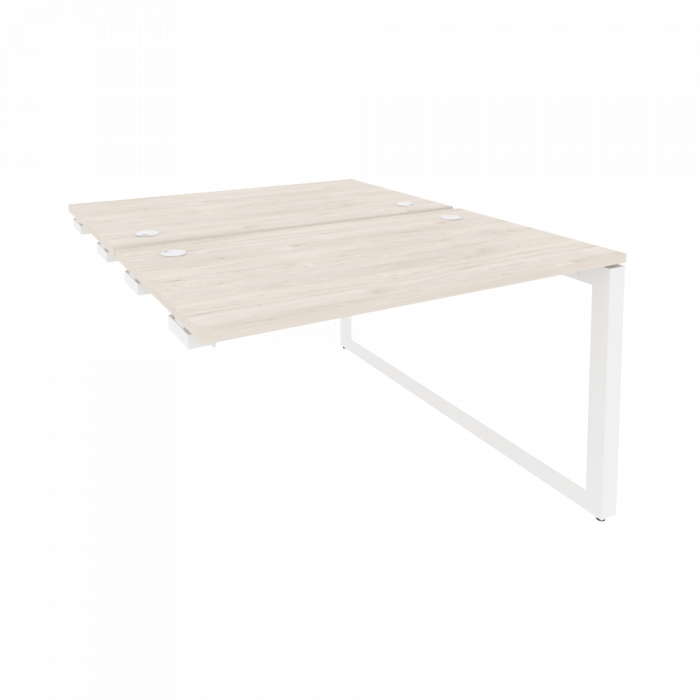 Onix Стол-приставка двойной на О-образном м/к к опорым элем. O.MO-D.SPR-2.7 Денвер Светлый/Металл Бе