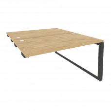 Onix Стол-приставка двойной на О-образном м/к к опорым элем. O.MO-D.SPR-3.8 Тиквуд Светлый/Металл Ан