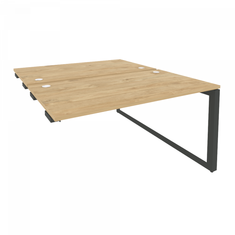 Onix Стол-приставка двойной на О-образном м/к к опорым элем. O.MO-D.SPR-3.8 Тиквуд Светлый/Металл Ан