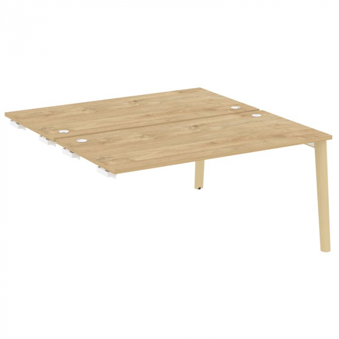 Оникс Вуд Стол-приставка двойной OW.D.SPR-4.8 Тиквуд Светлый/Дуб Светлый/Металл Белый 1580*1635*750