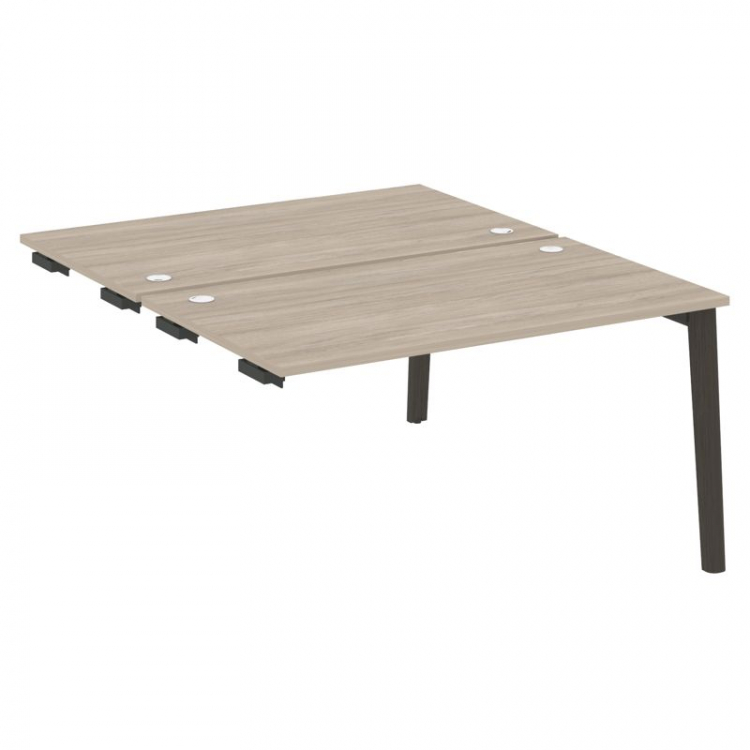 Onix Wood Стол-приставка двойной OW.D.SPR-3.8 Дуб Аттик/Дуб Темный/Металл Антрацит 1380*1635*750