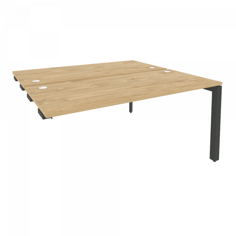 Onix Стол-приставка двойной на П-образном м/к к опорным элем. O.MP-D.SPR-4.7 Тиквуд Светлый/Металл А