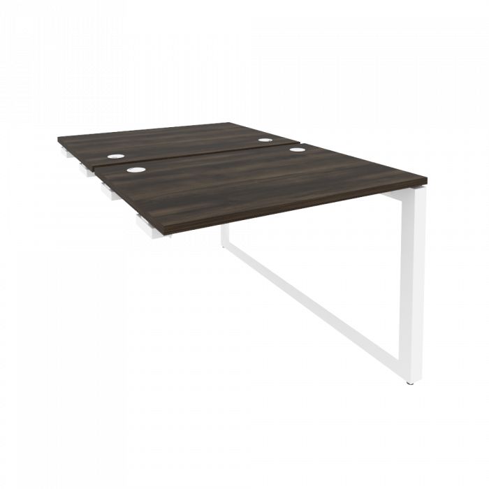 Onix Стол-приставка двойной на О-образном м/к к опорым элем. O.MO-D.SPR-1.7 Дуб Мали/Металл Белый 98