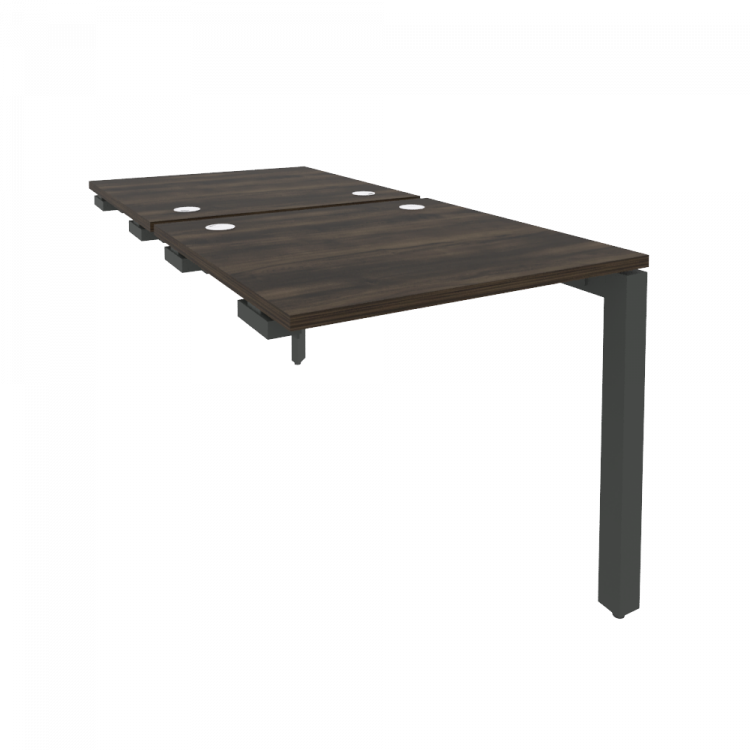 Onix Стол-приставка двойной на П-образном м/к к опорным элем. O.MP-D.SPR-0.8 Дуб Мали/Металл Антраци