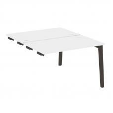 Onix Wood Стол-приставка двойной OW.D.SPR-2.7 Белый Бриллиант/Дуб Темный/Металл Антрацит 1180*1475*7