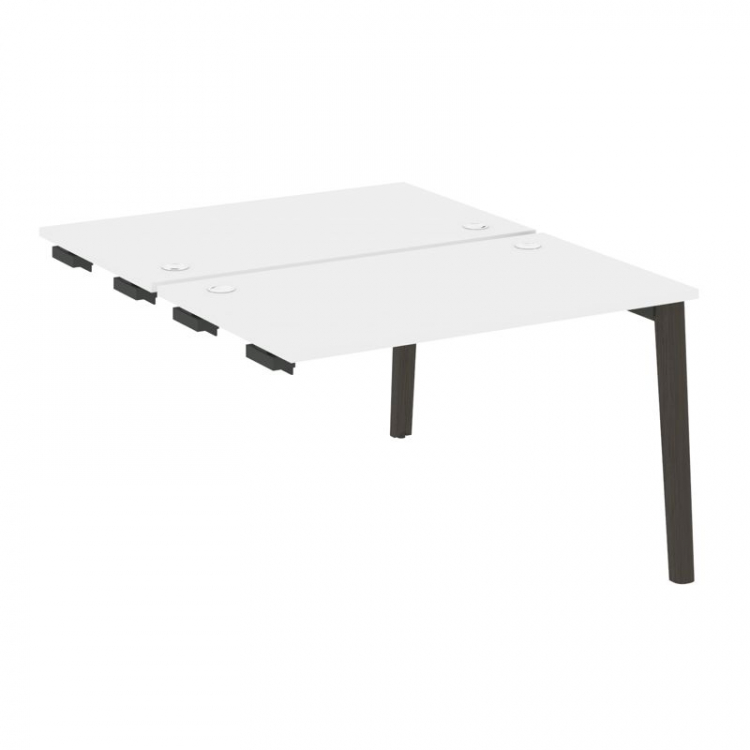 Onix Wood Стол-приставка двойной OW.D.SPR-2.7 Белый Бриллиант/Дуб Темный/Металл Антрацит 1180*1475*7