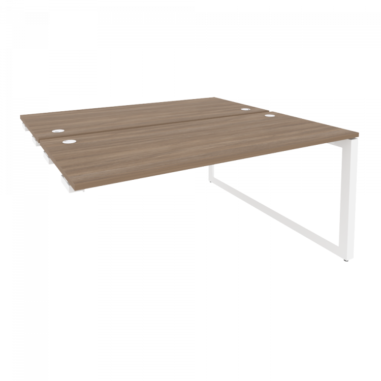 Onix Стол-приставка двойной на О-образном м/к к опорым элем. O.MO-D.SPR-4.7 Дуб Аризона/Металл Белый