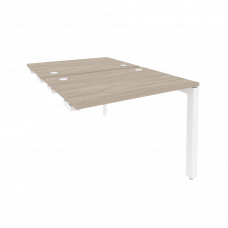 Onix Стол-приставка двойной на П-образном м/к к опорным элем. O.MP-D.SPR-1.7 Дуб Аттик/Металл Белый