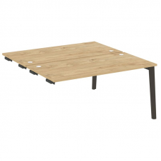 Onix Wood Стол-приставка двойной OW.D.SPR-4.8 Тиквуд Светлый/Дуб Темный/Металл Антрацит 1580*1635*75