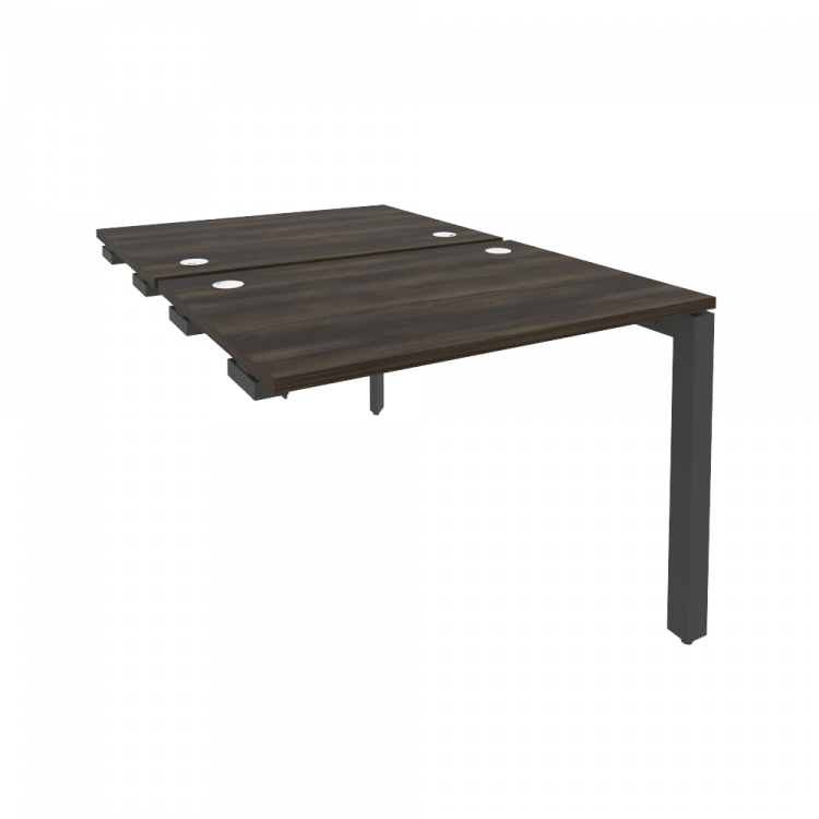 Onix Стол-приставка двойной на П-образном м/к к опорным элем. O.MP-D.SPR-1.7 Дуб Мали/Металл Антраци