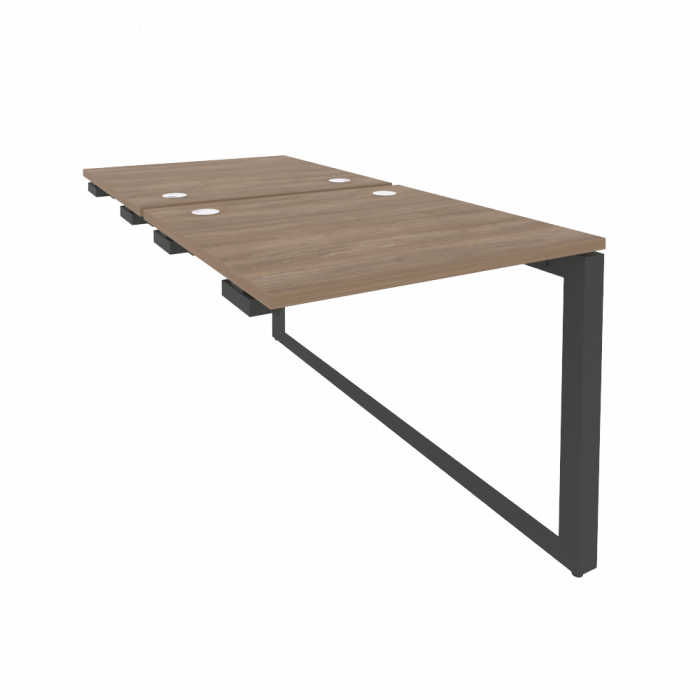 Onix Стол-приставка двойной на О-образном м/к к опорым элем. O.MO-D.SPR-0.8 Дуб Аризона/Металл Антра