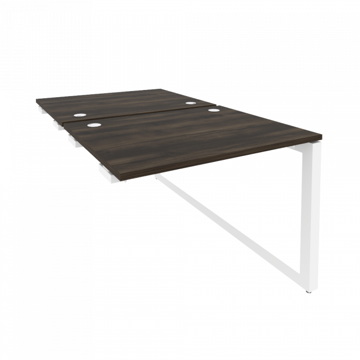 Onix Стол-приставка двойной на О-образном м/к к опорым элем. O.MO-D.SPR-1.8 Дуб Мали/Металл Белый 98