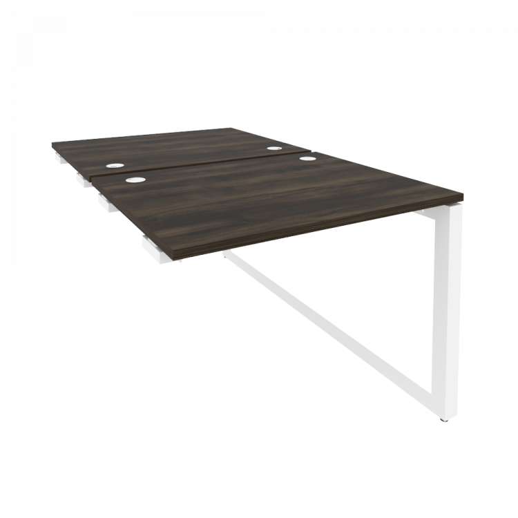 Onix Стол-приставка двойной на О-образном м/к к опорым элем. O.MO-D.SPR-1.8 Дуб Мали/Металл Белый 98