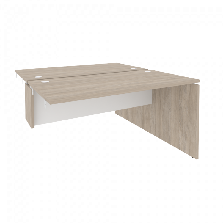 Onix Стол-приставка двойной к опорным элементам O.D.SPR-3.7 Дуб Аттик/Белый Бриллиант 1380*1475*750