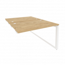 Onix Стол-приставка двойной на О-образном м/к к опорым элем. O.MO-D.SPR-2.8 Тиквуд Светлый/Металл Бе