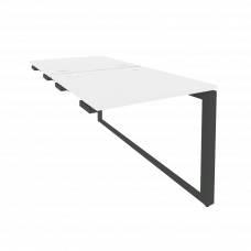 Onix Стол-приставка двойной на О-образном м/к к опорым элем. O.MO-D.SPR-0.8 Белый Бриллиант/Металл А