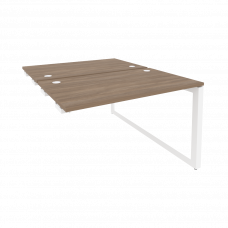 Onix Стол-приставка двойной на О-образном м/к к опорым элем. O.MO-D.SPR-2.7 Дуб Аризона/Металл Белый