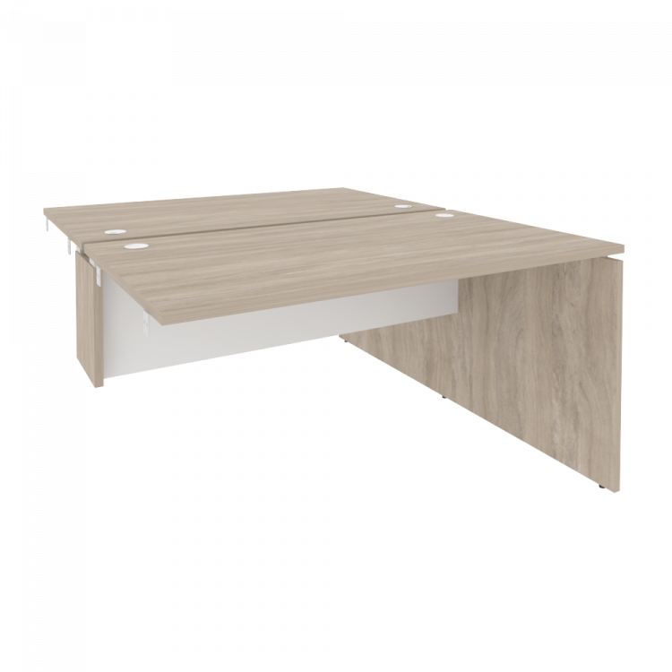 Onix Стол-приставка двойной к опорным элементам O.D.SPR-3.8 Дуб Аттик/Белый Бриллиант 1380*1635*750