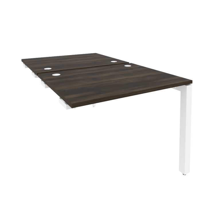 Onix Стол-приставка двойной на П-образном м/к к опорным элем. O.MP-D.SPR-1.8 Дуб Мали/Металл Белый 9