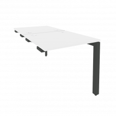 Onix Стол-приставка двойной на П-образном м/к к опорным элем. O.MP-D.SPR-0.8 Белый Бриллиант/Металл