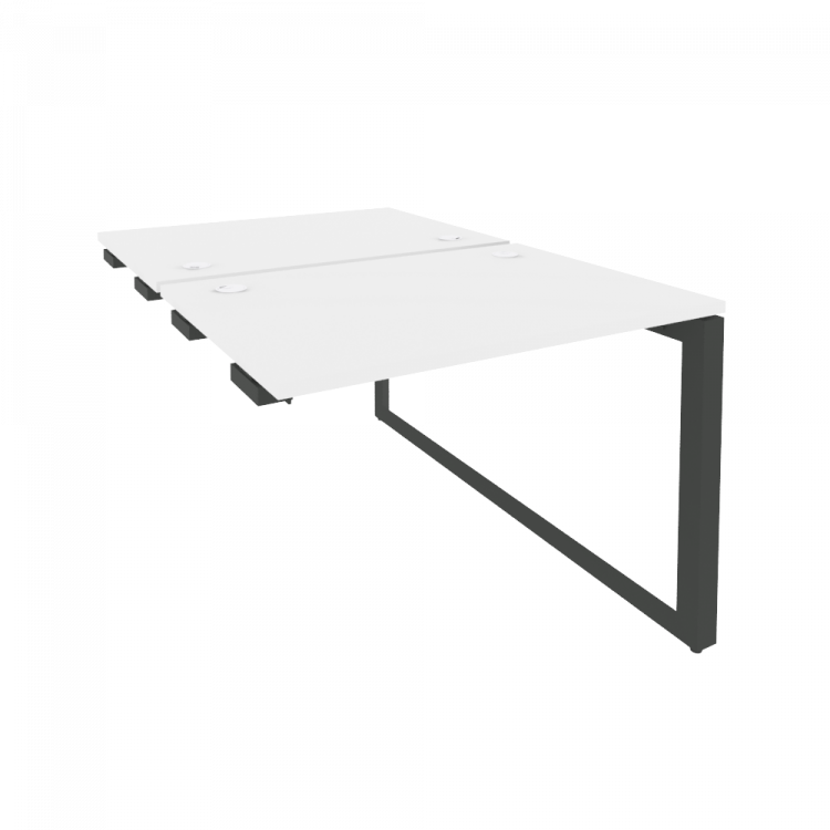 Onix Стол-приставка двойной на О-образном м/к к опорым элем. O.MO-D.SPR-1.7 Белый Бриллиант/Металл А