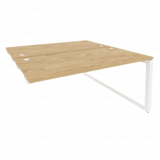 Onix Стол-приставка двойной на О-образном м/к к опорым элем. O.MO-D.SPR-4.8 Тиквуд Светлый/Металл Бе