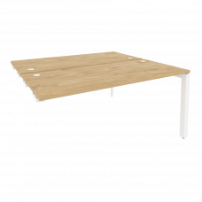 Onix Стол-приставка двойной на П-образном м/к к опорным элем. O.MP-D.SPR-4.7 Тиквуд Светлый/Металл Б