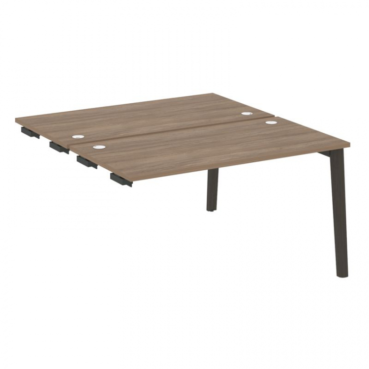 Onix Wood Стол-приставка двойной OW.D.SPR-3.7 Дуб Аризона/Дуб Темный/Металл Антрацит 1380*1475*750