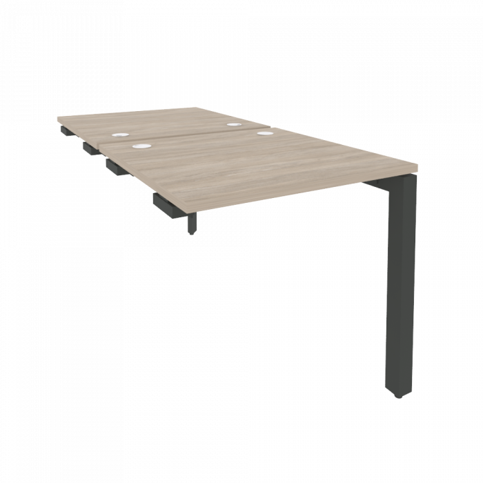 Оникс Стол-приставка двойной на П-образном м/к к опорным элем. O.MP-D.SPR-0.8 Дуб Аттик/Металл Антра