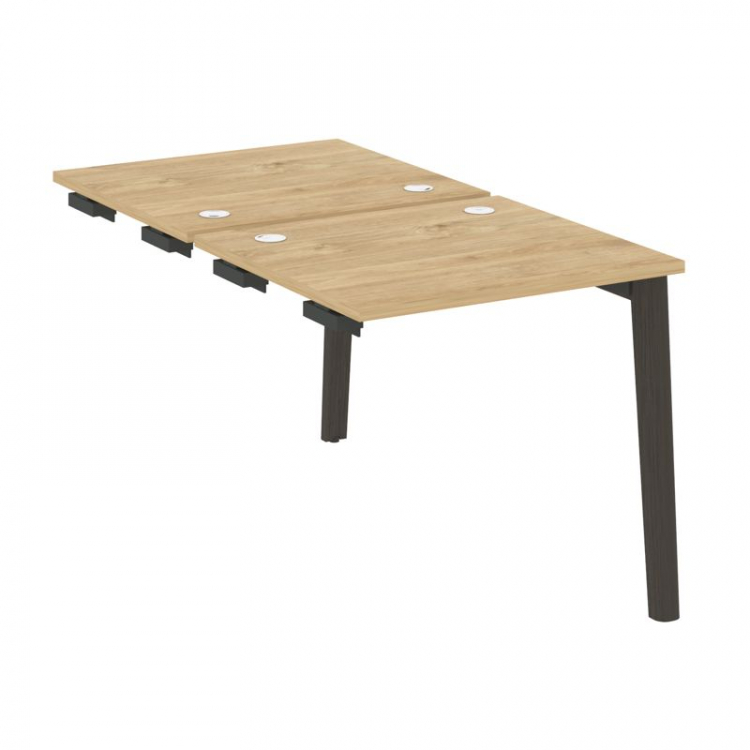 Onix Wood Стол-приставка двойной OW.D.SPR-0.7 Тиквуд Светлый/Дуб Темный/Металл Антрацит 780*1475*750