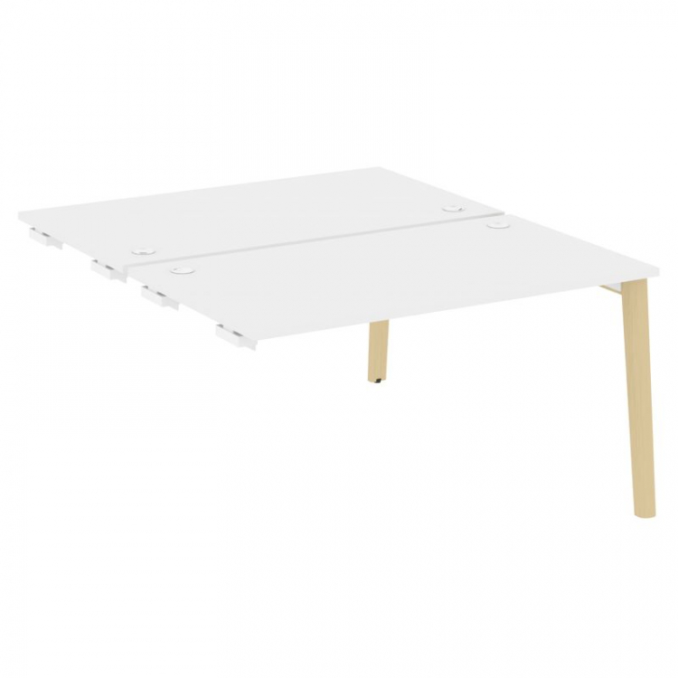 Onix Wood Стол-приставка двойной OW.D.SPR-3.8 Белый Бриллиант/Дуб Светлый/Металл Белый 1380*1635*750