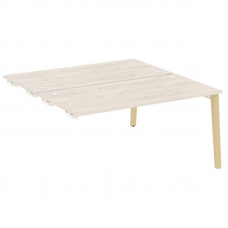 Onix Wood Стол-приставка двойной OW.D.SPR-4.8 Денвер Светлый/Дуб Светлый/Металл Белый 1580*1635*750