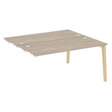 Onix Wood Стол-приставка двойной OW.D.SPR-4.7 Дуб Аттик/Дуб Светлый/Металл Белый 1580*1475*750