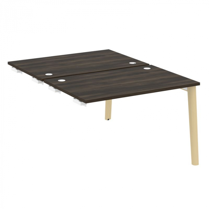 Onix Wood Стол-приставка двойной OW.D.SPR-2.8 Дуб Мали/Дуб Светлый/Металл Белый 1180*1635*750