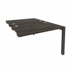 Onix Стол-приставка двойной на П-образном м/к к опорным элем. O.MP-D.SPR-2.8 Дуб Мали/Металл Антраци
