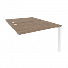 Onix Стол-приставка двойной на П-образном м/к к опорным элем. O.MP-D.SPR-2.8 Дуб Аризона/Металл Белы