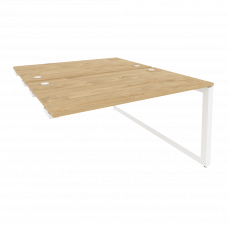 Onix Стол-приставка двойной на О-образном м/к к опорым элем. O.MO-D.SPR-3.8 Тиквуд Светлый/Металл Бе
