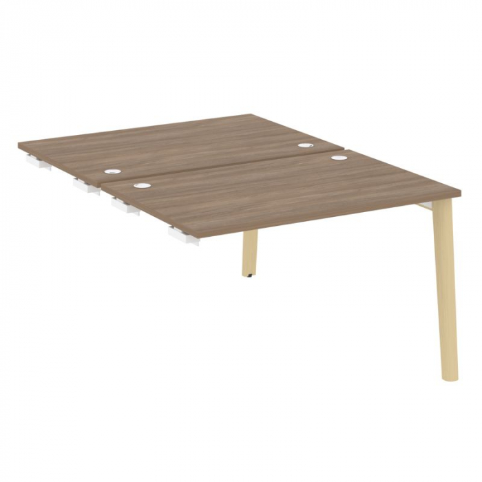 Onix Wood Стол-приставка двойной OW.D.SPR-2.8 Дуб Аризона/Дуб Светлый/Металл Белый 1180*1635*750