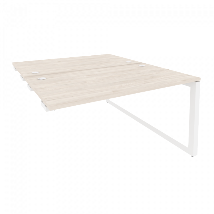 Onix Стол-приставка двойной на О-образном м/к к опорым элем. O.MO-D.SPR-3.8 Денвер Светлый/Металл Бе