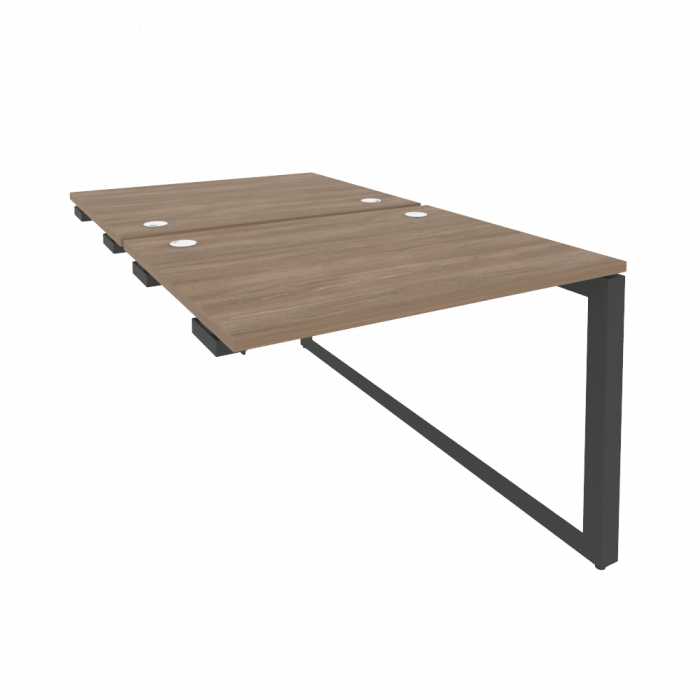 Onix Стол-приставка двойной на О-образном м/к к опорым элем. O.MO-D.SPR-1.8 Дуб Аризона/Металл Антра