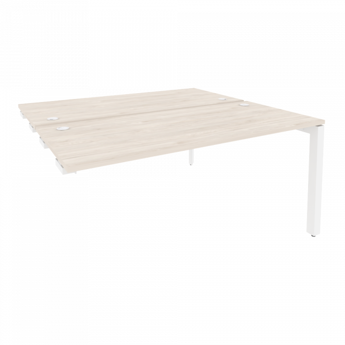 Оникс Стол-приставка двойной на П-образном м/к к опорным элем. O.MP-D.SPR-4.7 Денвер Светлый/Металл
