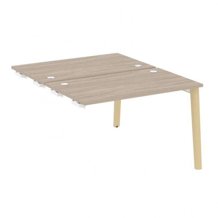 Onix Wood Стол-приставка двойной OW.D.SPR-2.7 Дуб Аттик/Дуб Светлый/Металл Белый 1180*1475*750