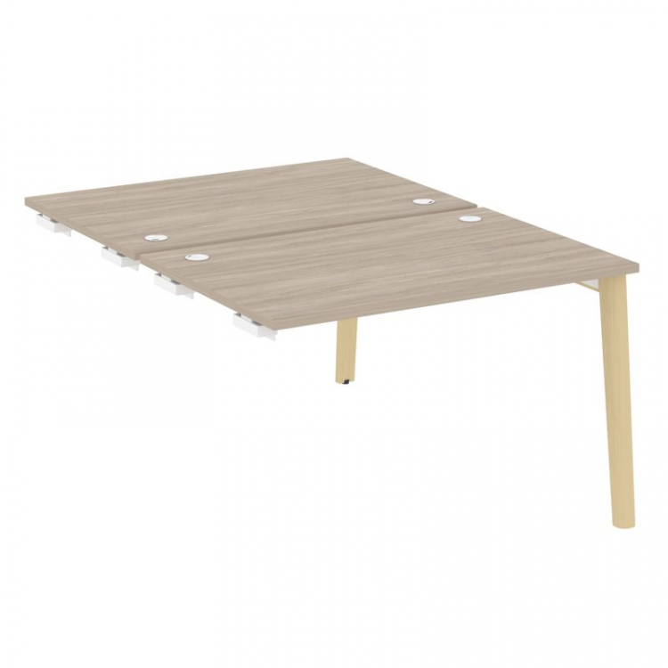 Onix Wood Стол-приставка двойной OW.D.SPR-2.8 Дуб Аттик/Дуб Светлый/Металл Белый 1180*1635*750