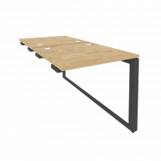 Onix Стол-приставка двойной на О-образном м/к к опорым элем. O.MO-D.SPR-0.8 Тиквуд Светлый/Металл Ан