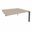 Onix Стол-приставка двойной на П-образном м/к к опорным элем. O.MP-D.SPR-4.7 Дуб Аттик/Металл Антрац