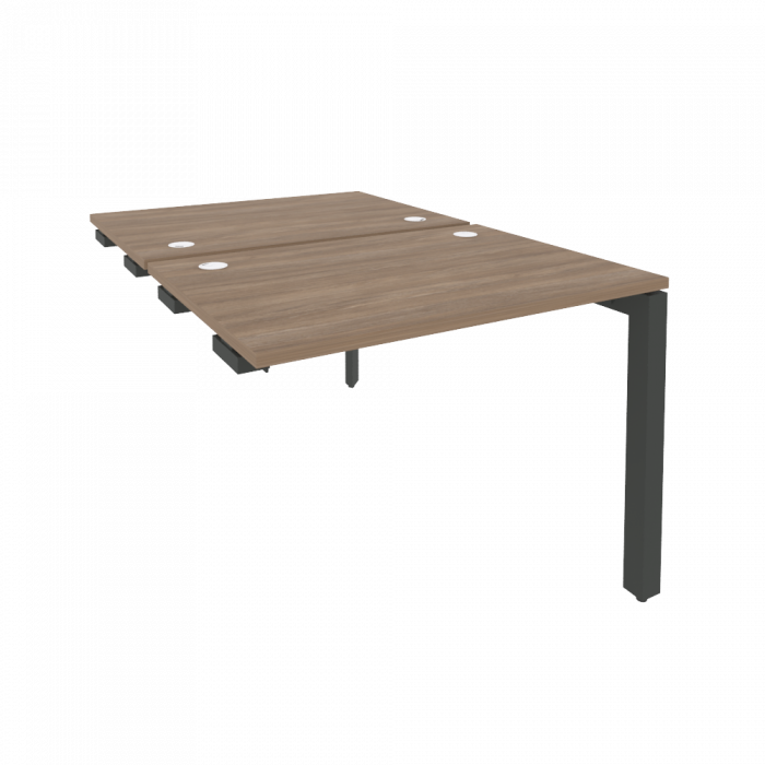 Onix Стол-приставка двойной на П-образном м/к к опорным элем. O.MP-D.SPR-1.7 Дуб Аризона/Металл Антр