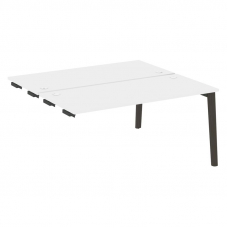 Onix Wood Стол-приставка двойной OW.D.SPR-4.7 Белый Бриллиант/Дуб Темный/Металл Антрацит 1580*1475*7