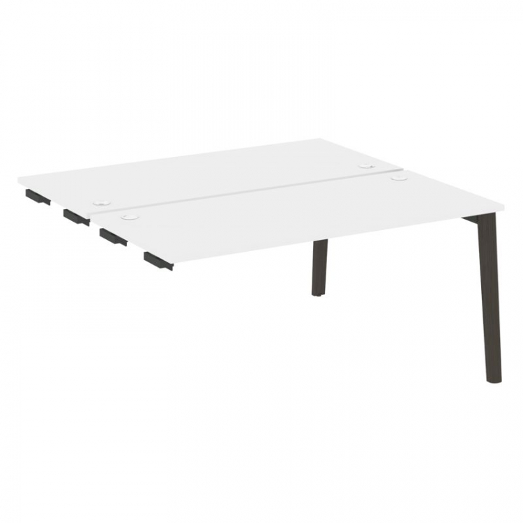 Onix Wood Стол-приставка двойной OW.D.SPR-4.7 Белый Бриллиант/Дуб Темный/Металл Антрацит 1580*1475*7
